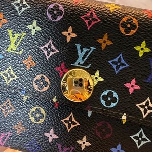Louis Vuitton Sarah Wallet Murakami Monogram Black